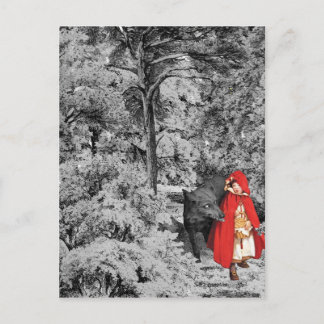 Red Riding Hood and the Wolf Postcard
