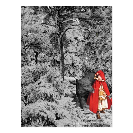 Red Riding Hood and the Wolf Postcard