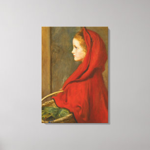 Red Riding Hood (by John Everett Millais) Canvas Print