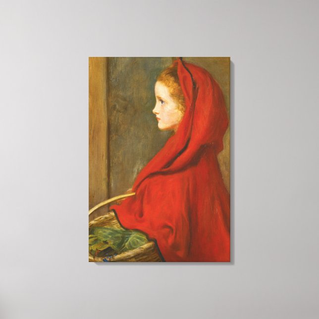 Red Riding Hood (by John Everett Millais) Canvas Print (Front)