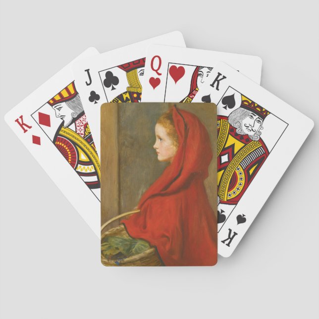 Red Riding Hood (by John Everett Millais) Playing Cards (Back)