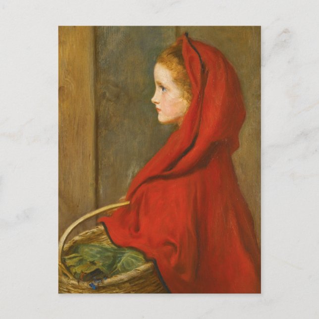 Red Riding Hood by Millais Postcard (Front)
