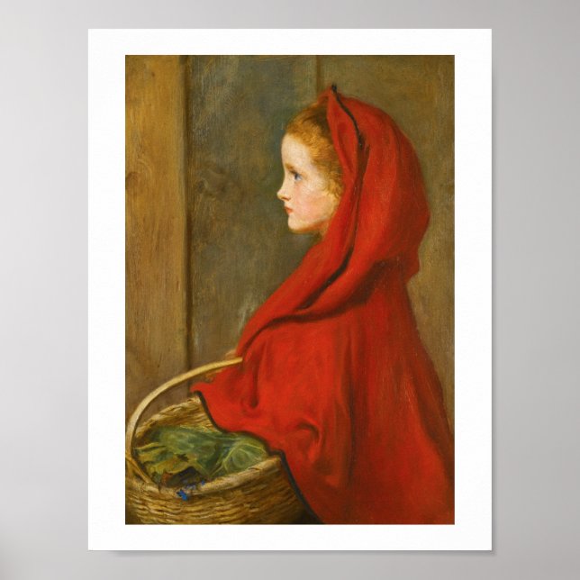 Red Riding Hood by Millais Poster (Front)