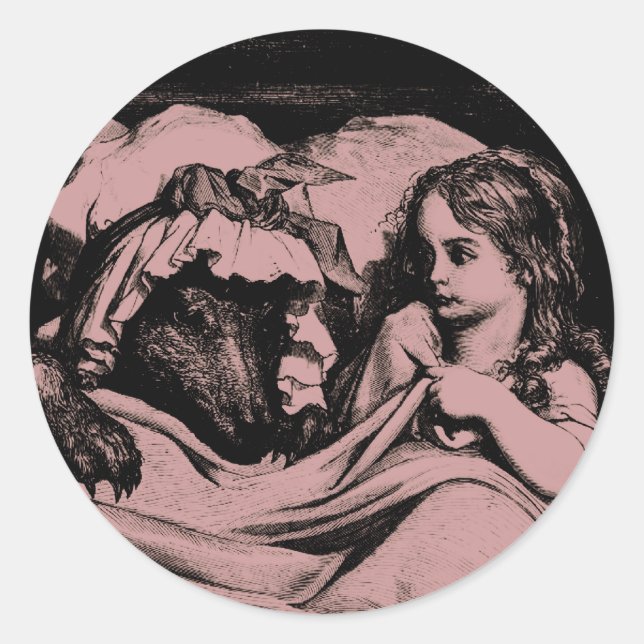 Red Riding Hood Classic Round Sticker (Front)