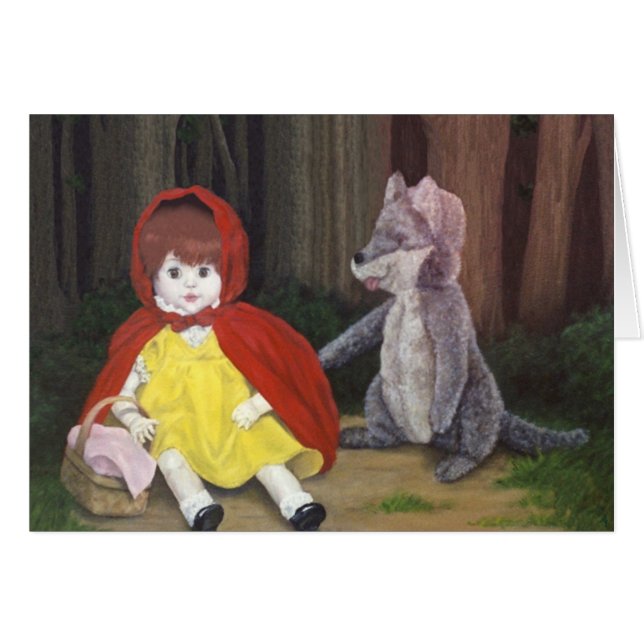 "Red Riding Hood Dolls" card by Nathan James (Front Horizontal)