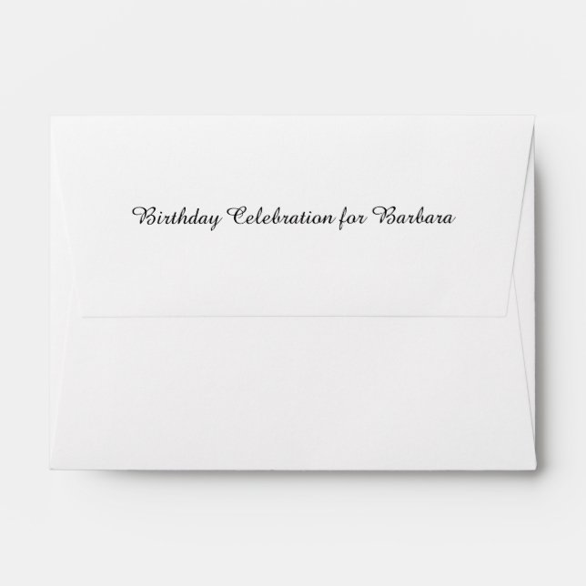 Red Riding Hood Fairy tale Birthday Party Envelopes (Back (Top Flap))