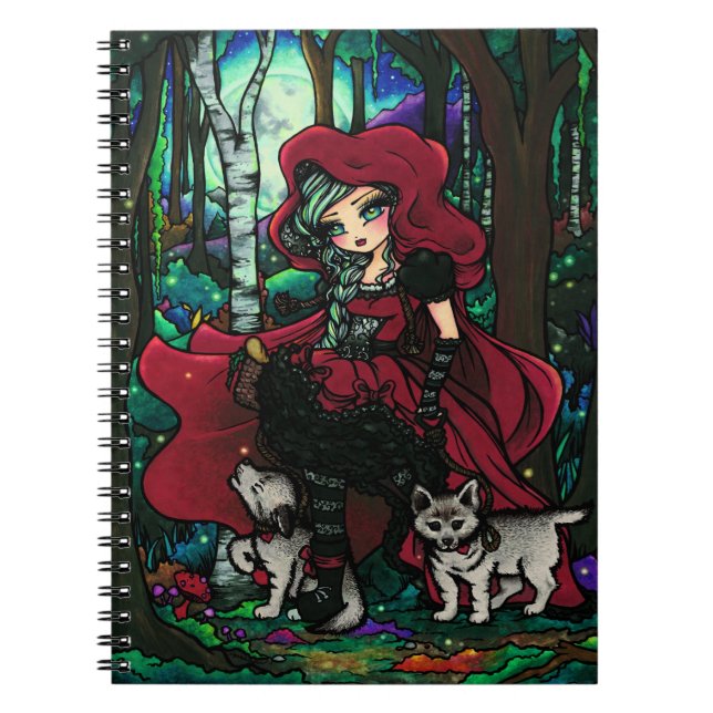 Red Riding Hood Girl Fairy Fantasy Notebook (Front)