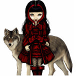 Red Riding Hood in Autumn gothic Photo Sculpture<br><div class="desc">A gorgeous photo sculpture - adds the perfect touch to a shelf or maybe a desk at work. Or could add a gothic flair over a mantlepiece! Also could be a great Halloween decoration. Red Riding Hood in Autumn - a rather gothic take on the fairytale Little Red Riding Hood...</div>