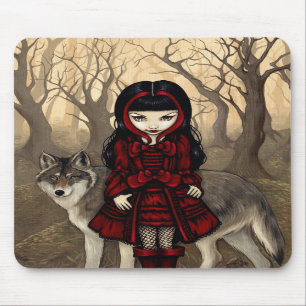 "Red Riding Hood in Autumn" Mousepad