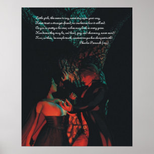 Red Riding Hood Werewolf Poster with Perrault Poem