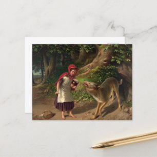 Red-Ridinghood and the wolf by William Beard Holiday Postcard