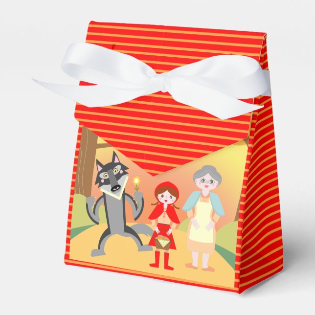 Red RidingHood Girl Birthday Party Favour Box (Front Side)