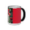 Red Ringer Mug with Red Tulips