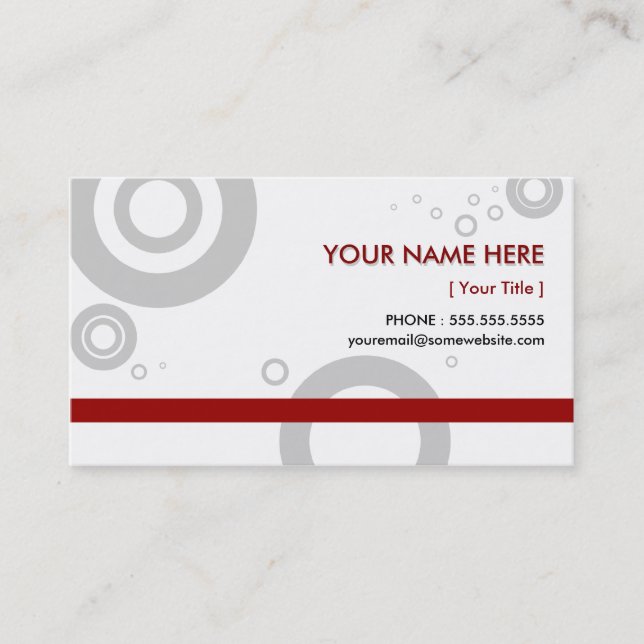 red rings business card (Front)