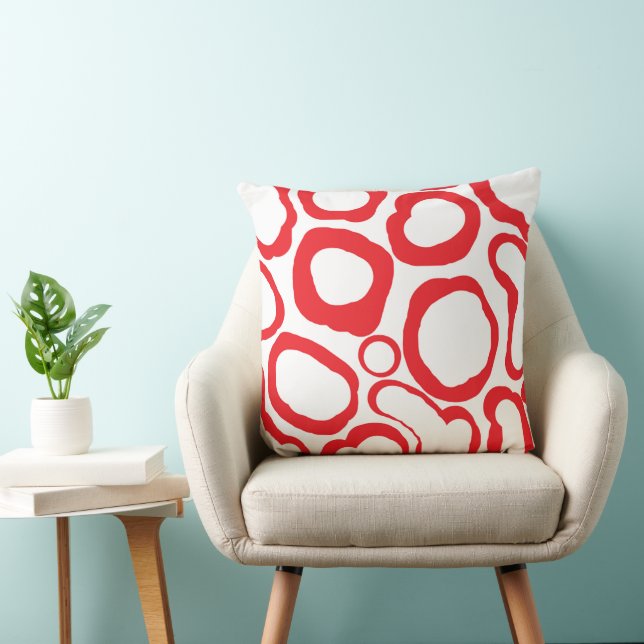 Red Rings Cushion (Chair)