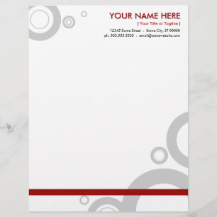 red rings customised letterhead