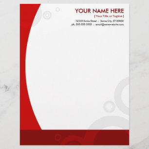 red rings customized letterhead