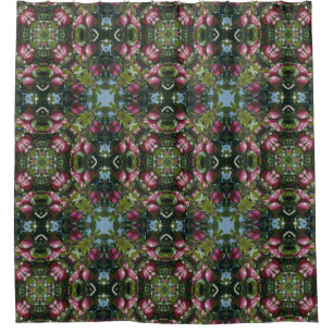 Red Ripe Apples On Tree Nature Art Pattern  Shower Curtain