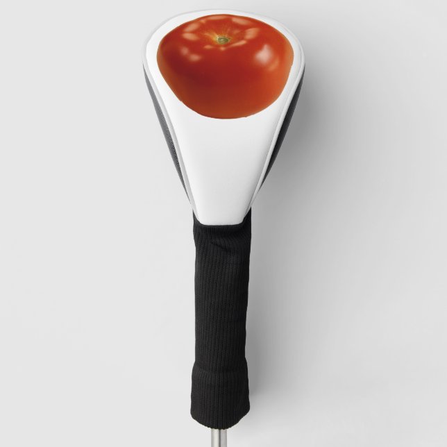 Red, Ripe, Fresh Tomato ready to eat.  Golf Head Cover (Front)