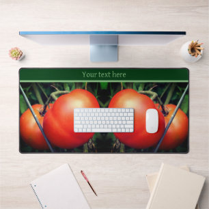 Red Ripe Garden Tomatoes On The Vine Personalised Desk Mat