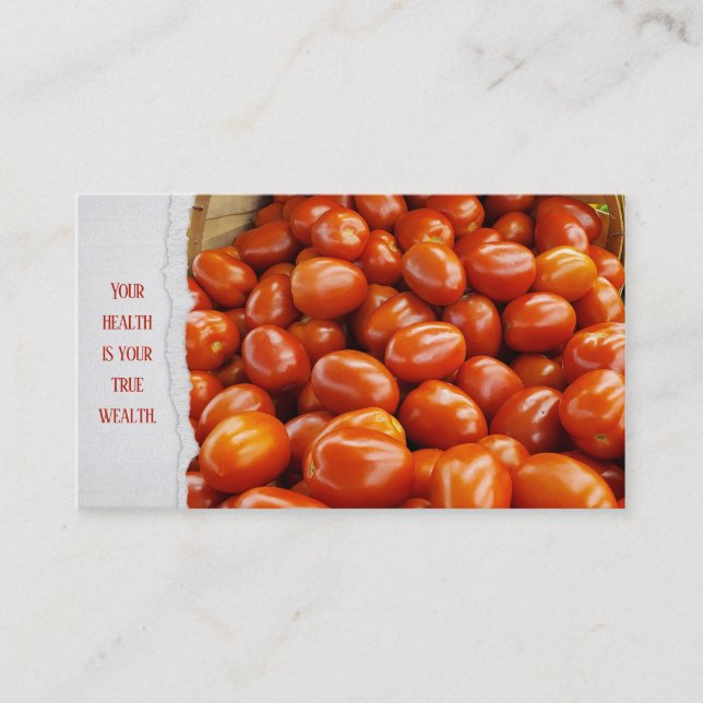 red ripe tomatoes business card (Front)