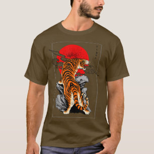 Red Rising Sun Flag Japan Style Tokyo Asia Japanes T-Shirt