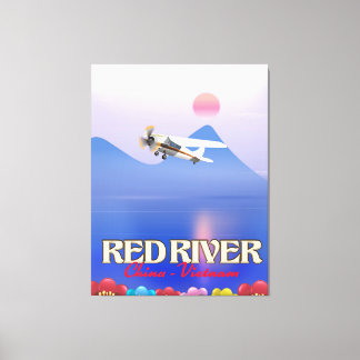 Red River Cambodia Vacation poster Canvas Print