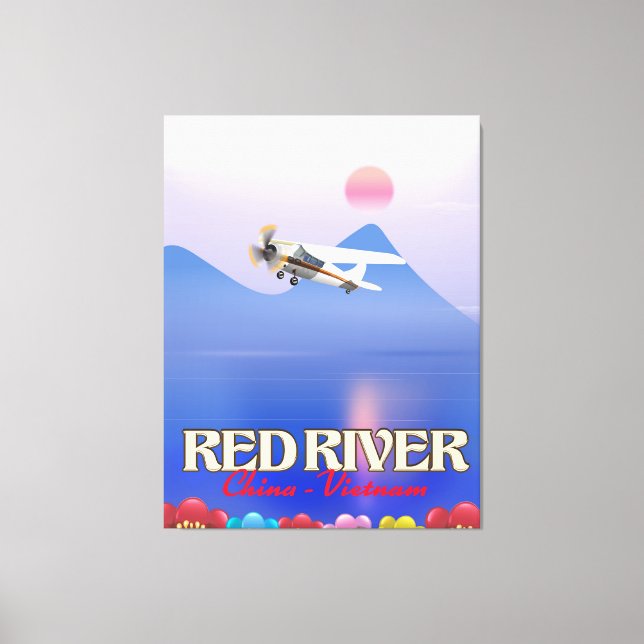 Red River Cambodia Vacation poster Canvas Print (Front)