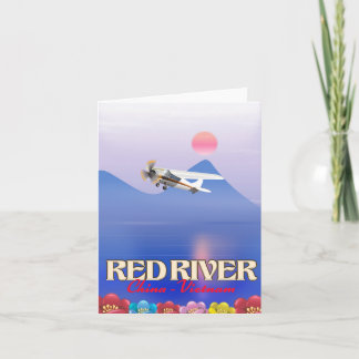 Red River Cambodia Vacation poster Holiday Card
