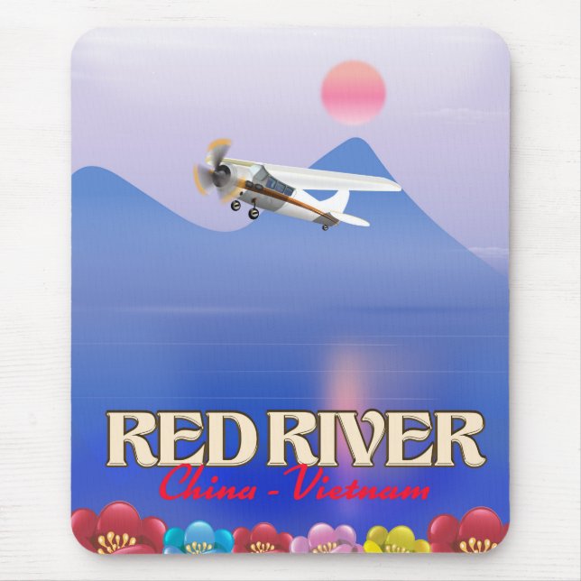 Red River Cambodia Vacation poster Mouse Mat (Front)