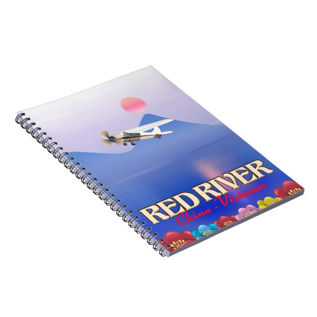 Red River Cambodia Vacation poster Notebook (Right Side)