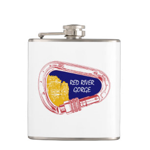 Red River Gorge Climbing Carabiner Hip Flask