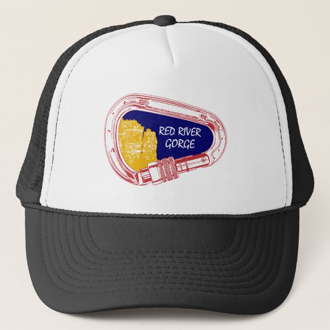 Red River Gorge Climbing Carabiner Trucker Hat (Front)