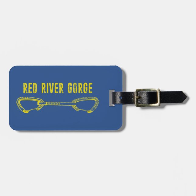 Red River Gorge Climbing Quickdraw Luggage Tag (Front Horizontal)