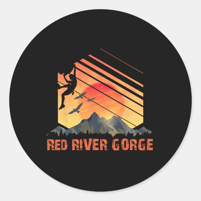 Red River Gorge - Climbing Rock Climbing Red River Classic Round Sticker (Front)