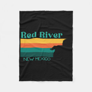 Red River Horseback Riding Trail 70s Retro New Mex Fleece Blanket
