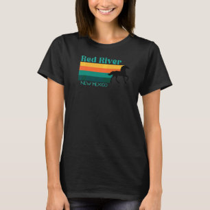 Red River Horseback Riding Trail 70s Retro New Mex T-Shirt