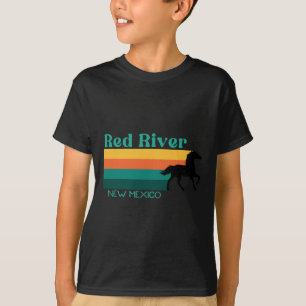 Red River Horseback Riding Trail 70s Retro New Mex T-Shirt