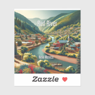 Red River New Mexico 3 Inch Vinyl Sticker