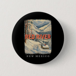 Red River New Mexico Nm Skiing Extravaganza Sd778  6 Cm Round Badge