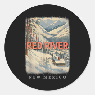 Red River New Mexico Nm Skiing Extravaganza Sd778  Classic Round Sticker