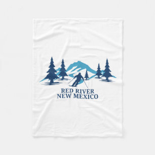 Red River New Mexico Ski Resort Skiing Skier _1 Fleece Blanket