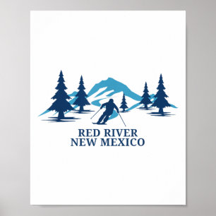 Red River New Mexico Ski Resort Skiing Skier _1 Poster