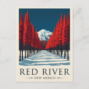 Red River New Mexico Vintage Travel Postcard