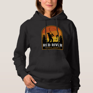 Red River North Dakota Fishing Hoodie