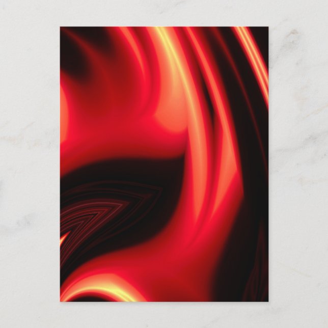 Red Road - Modern Abstract Postcard (Front)