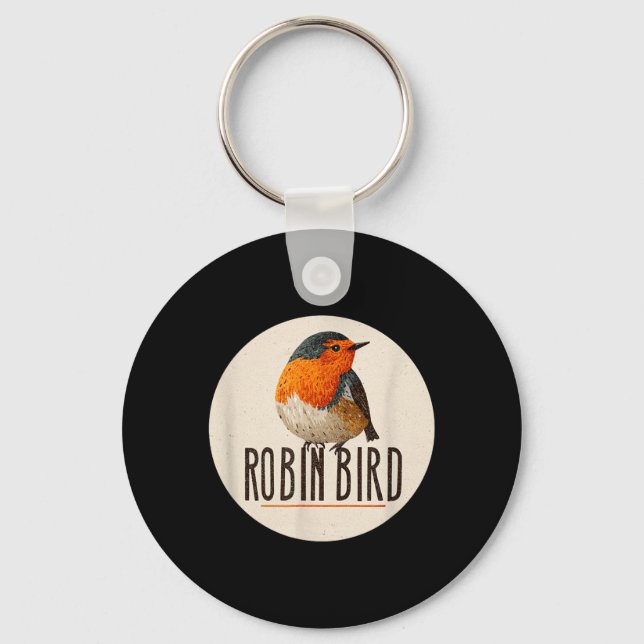 Red Robin Bird Look Key Ring (Front)