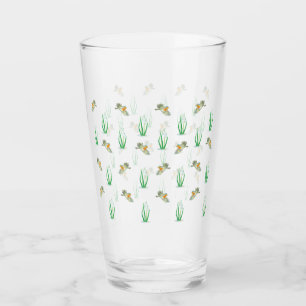 Red Robin Birds and Snowdrops spring pattern  Glass