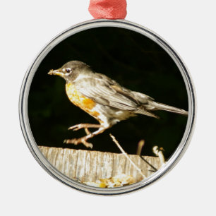 Red Robin Bobbin Metal Tree Decoration