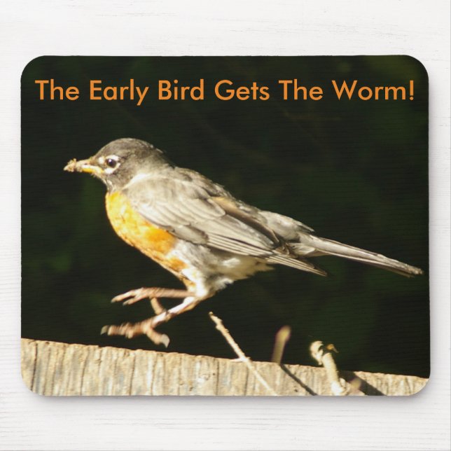 Red Robin Bobbin Mouse Mat (Front)